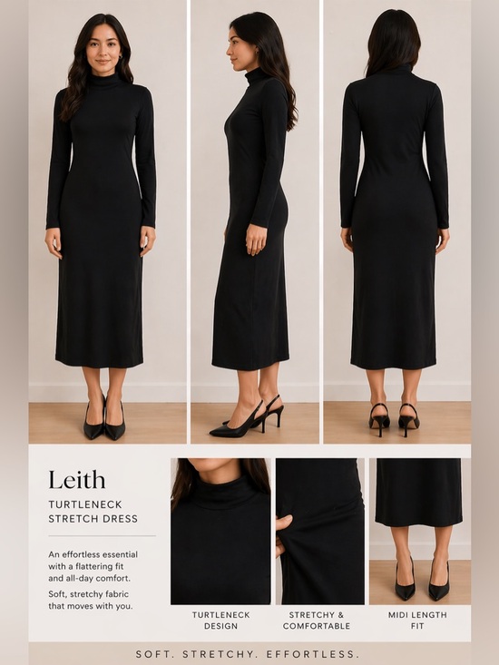 Dresses & Skirts - Leith NWT  black straight soft dress casual sz S everyday dress goth